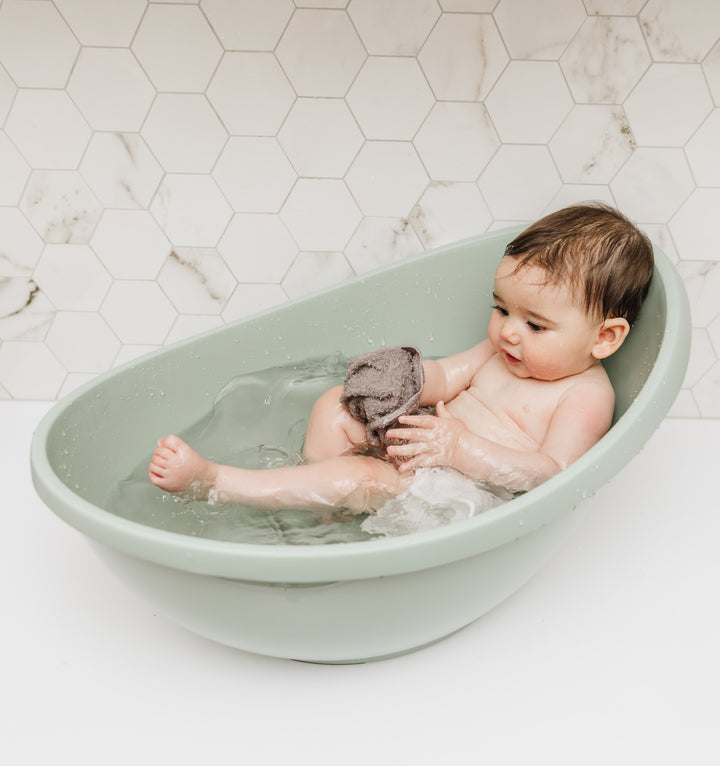BUBBLE BABY BATH WITH BATH SEAT - SAGE