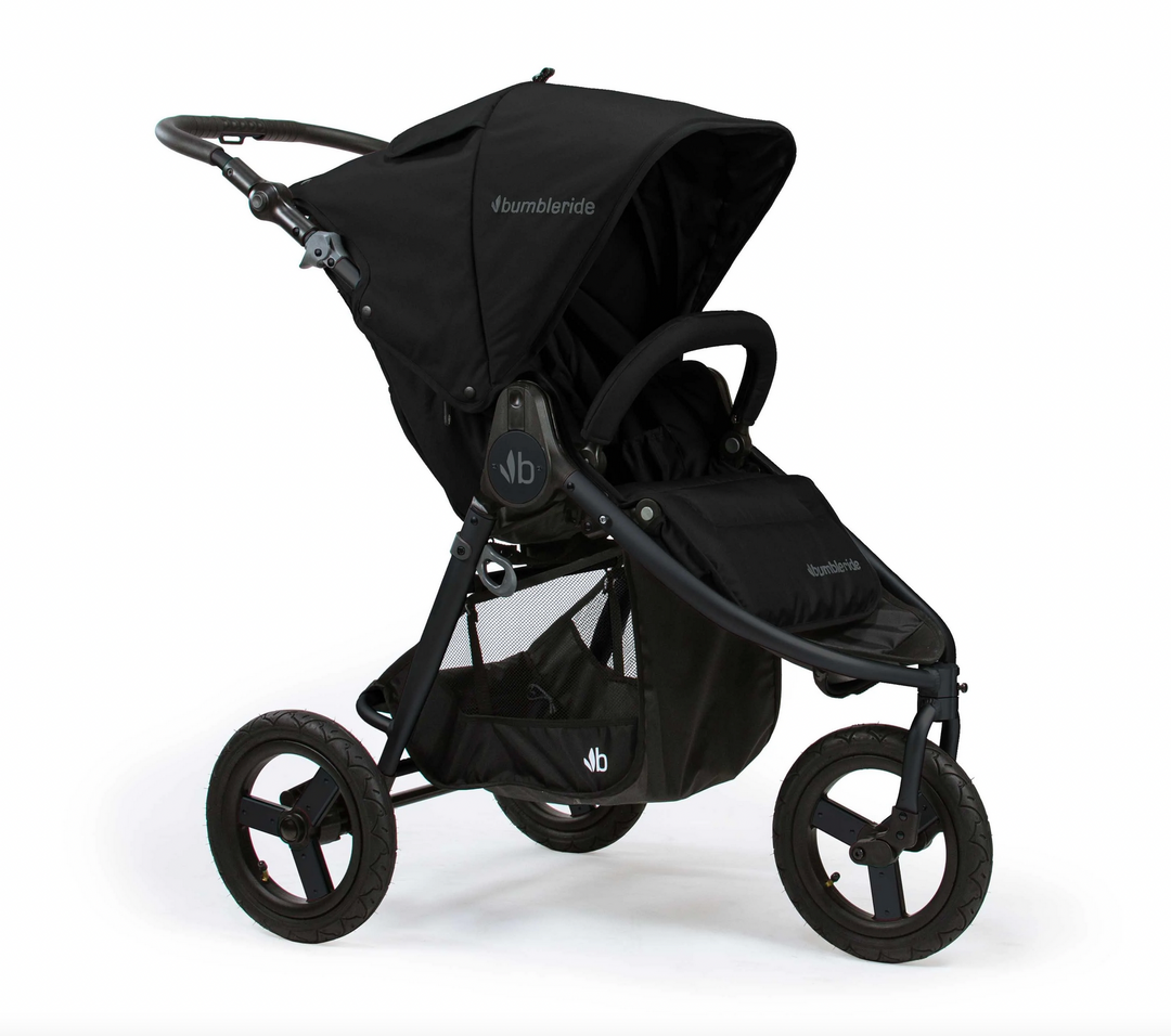 Bumbleride Indie 3 wheel stroller-Black with Matt Black Frame