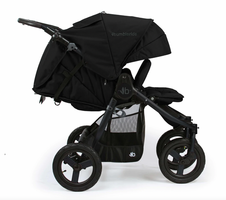 Bumbleride Indie Twin Stroller-Black with Matt Black Frame