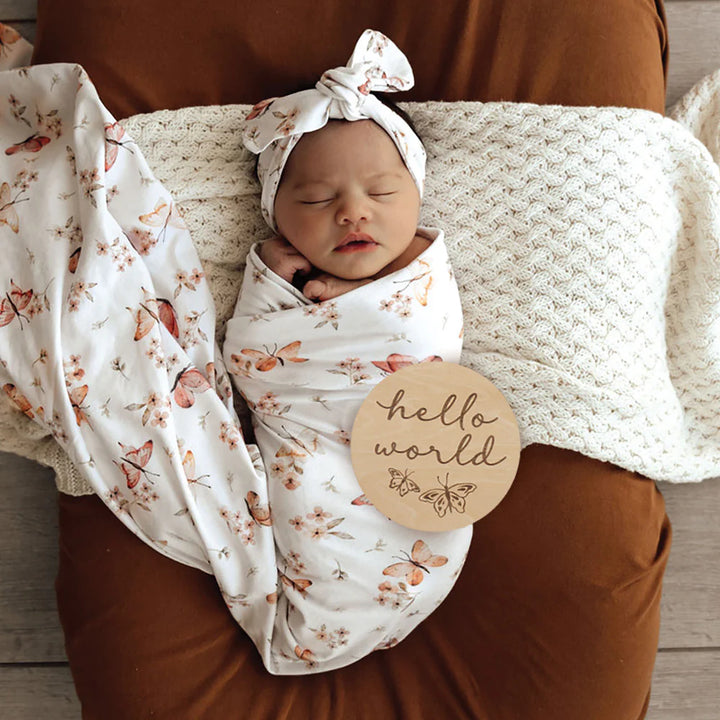 Snuggle Hunny Butterfly Wooden Milestone Cards
