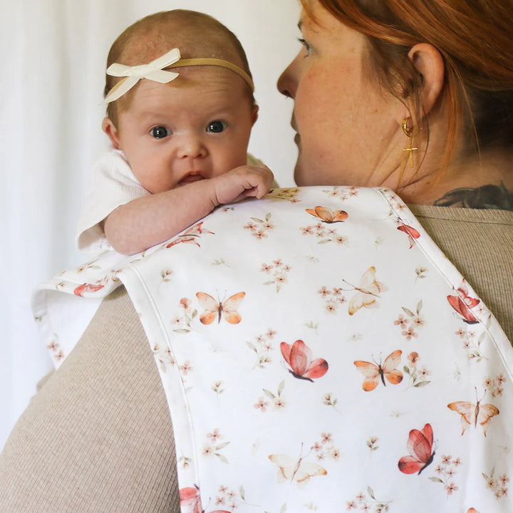 Snuggle Hunny Organic Cotton Burp Cloth - Butterfly