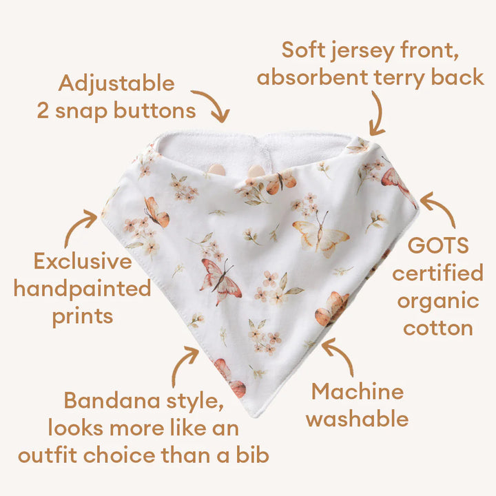 Organic Dribble Bib - Butterfly