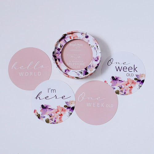 Reversible Milestone Cards Blushing Beauty & Musk Pink
