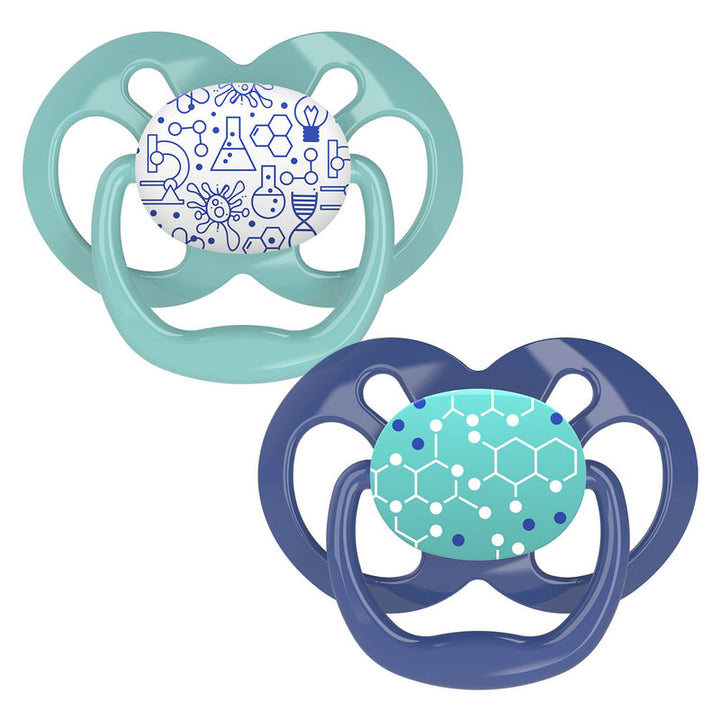 Dr Browns Advantage Pacifier, Stage 2, Blue Chemistry, 2 Pack