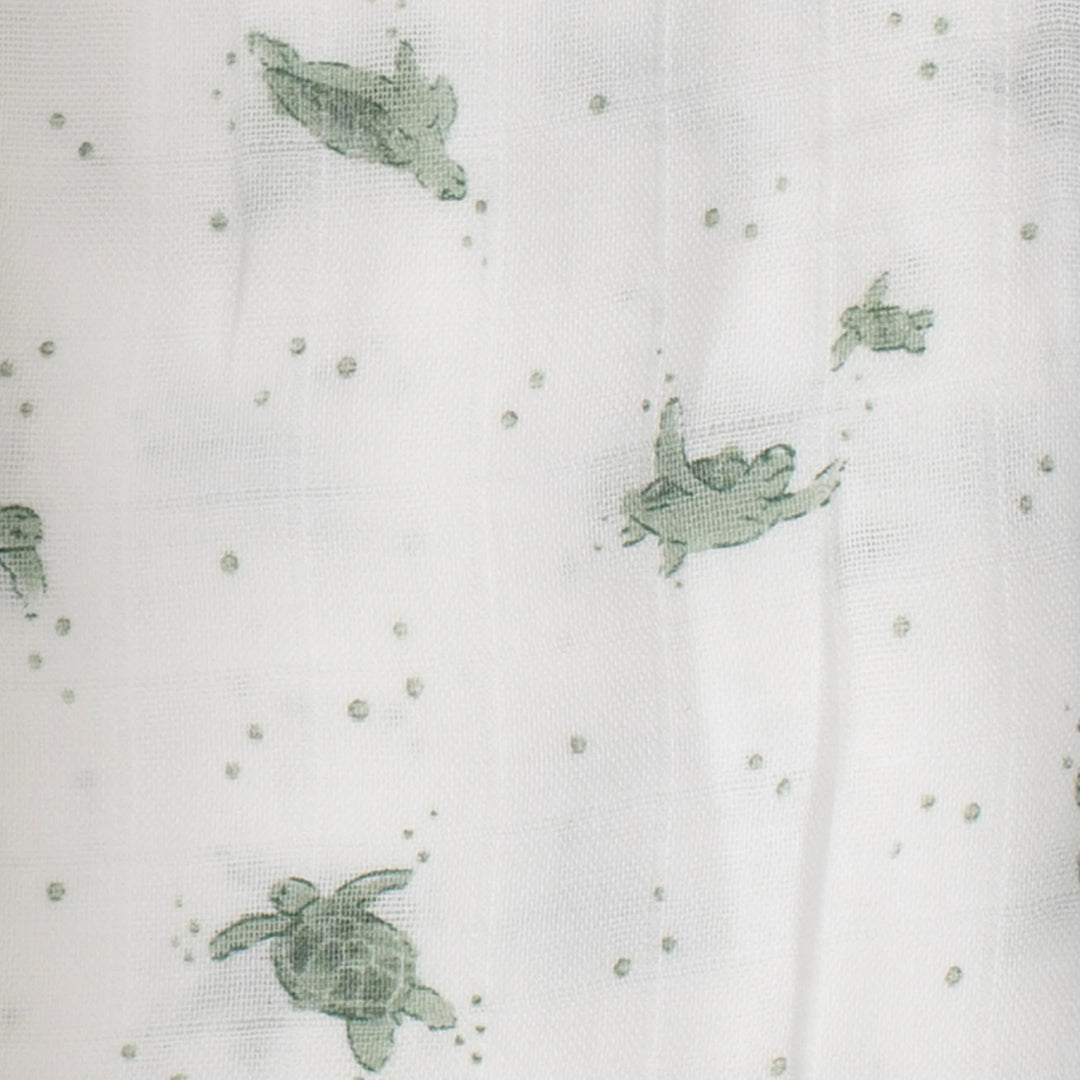 Little Bamboo Baby Muslin Wraps 3Pk - Turtle Bay