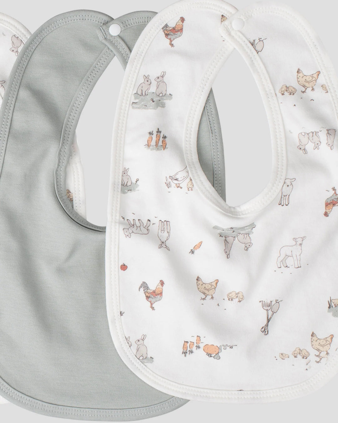 Little Linen Jersey Bib 5PK - Farmyard Lamb
