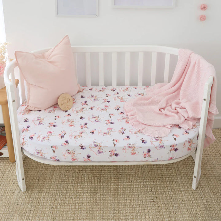 Organic Fitted Cot Sheet - Carousel
