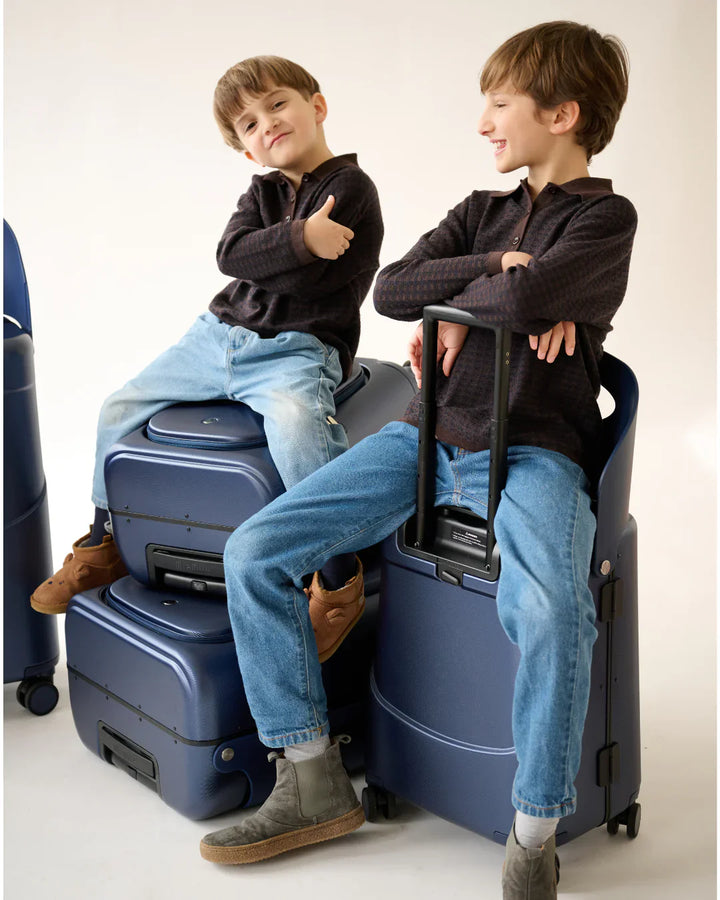 MiaMily Carry-On Plus Luggage 18" - Navy Blue