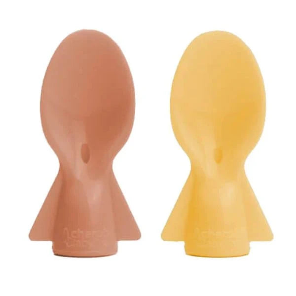 Cherub Baby UNIVERSAL FOOD POUCH SPOONS 2 PACK - MIMOSA / CARAMEL