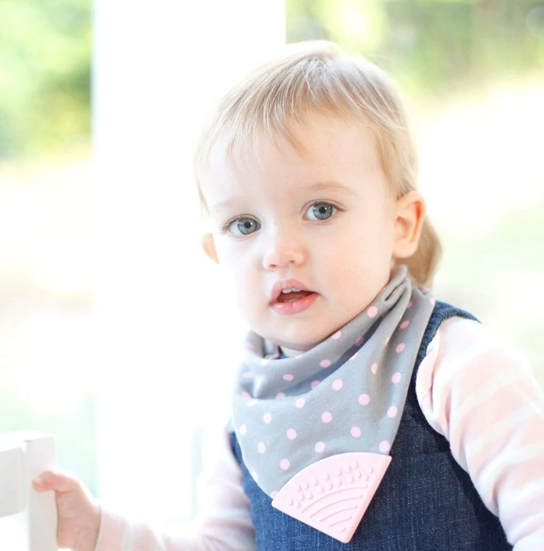 Cheeky Chompers Neckerchew-Polkadot Pink