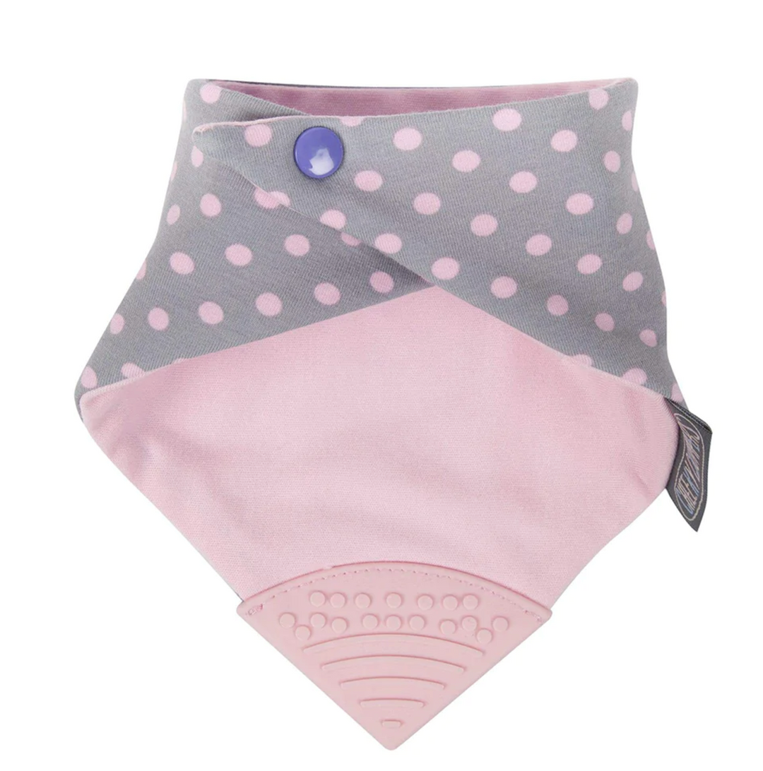 Cheeky Chompers Neckerchew-Polkadot Pink