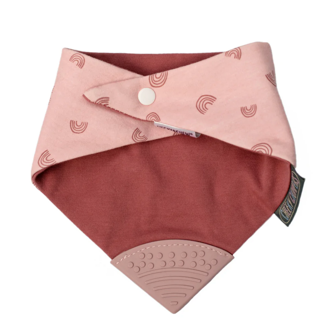 Cheeky Chompers Neckerchew-Rainbow Rose