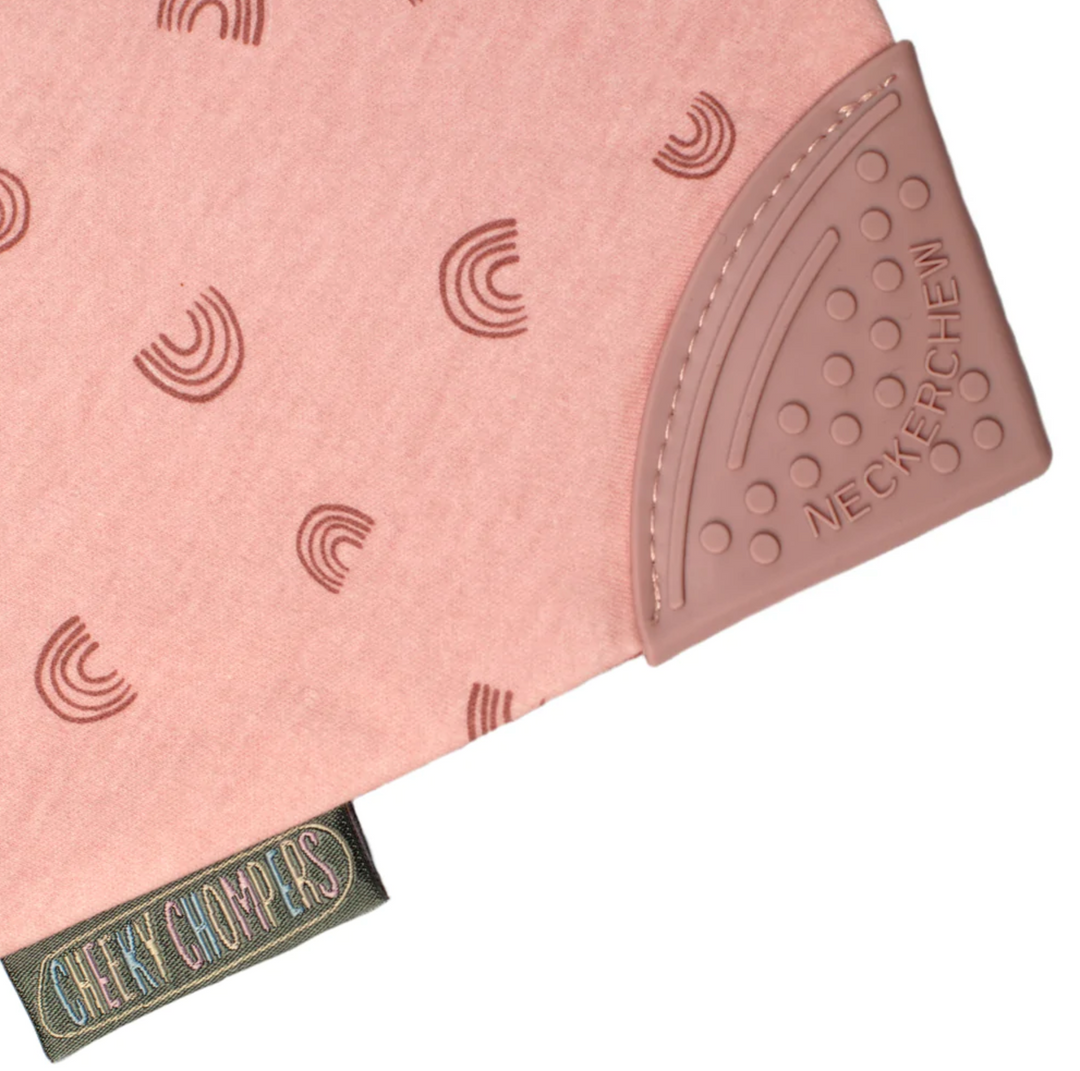 Cheeky Chompers Neckerchew-Rainbow Rose