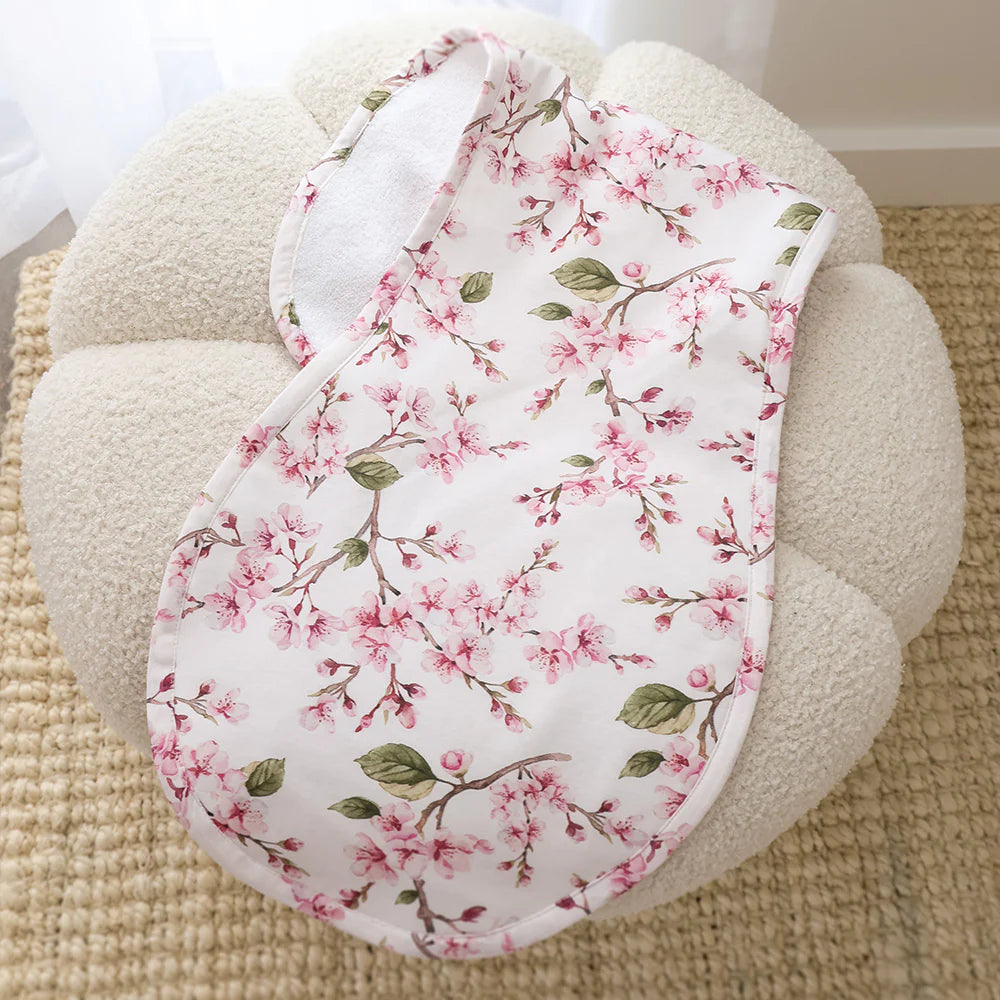 Snuggle Hunny Organic Cotton Burp Cloth - Cherry Blossom