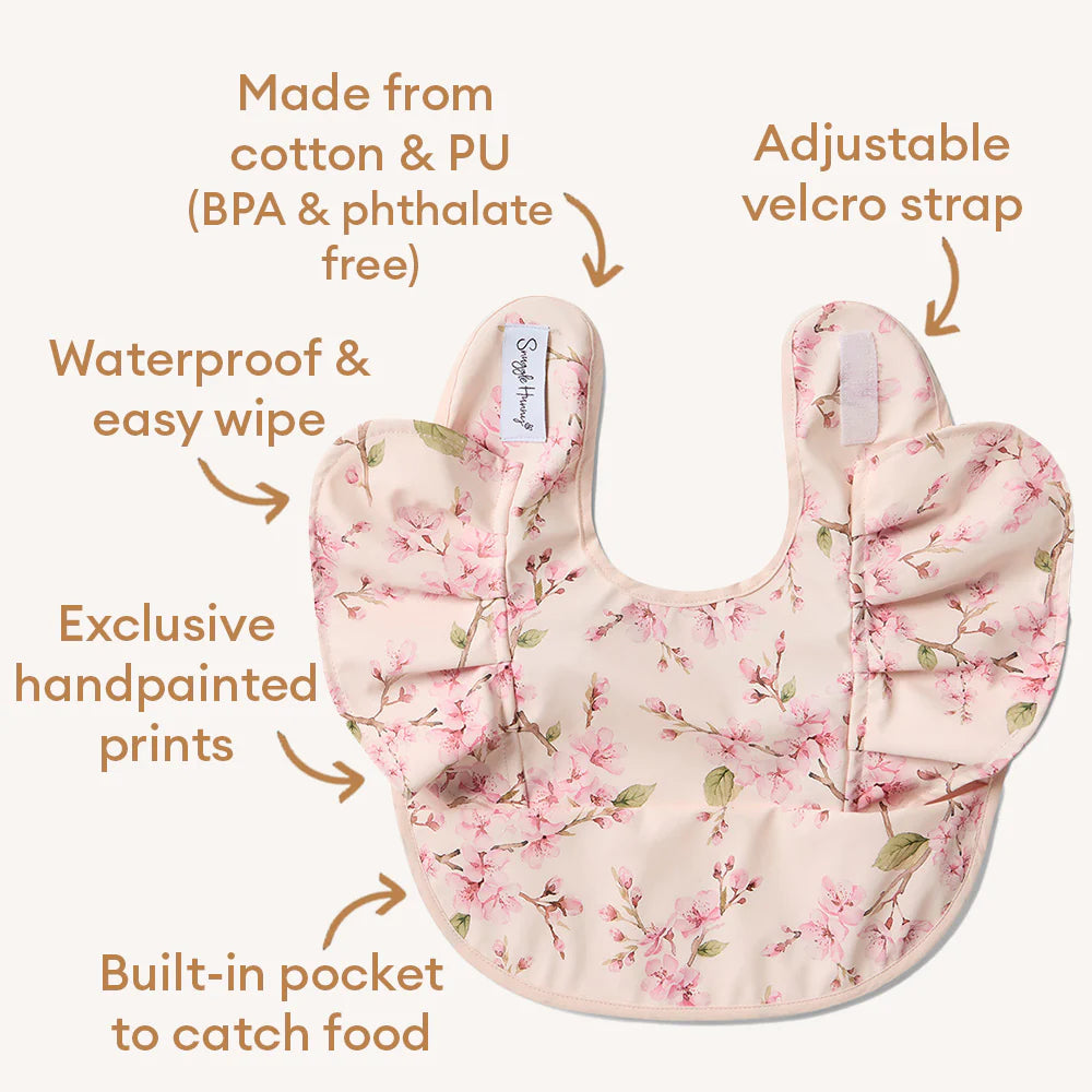 Snuggle Bib - Cherry Blossom Frill