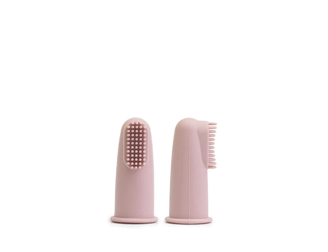Cherub Baby SILICONE FINGER TOOTHBRUSH & PROTECTIVE CASE - ROSE