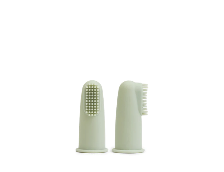 Cherub Baby SILICONE FINGER TOOTHBRUSH & PROTECTIVE CASE - SAGE