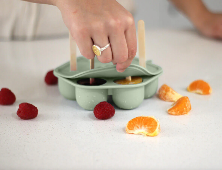 Cherub Baby Silicone Freezer Tray & Popsicle Molds - Sage