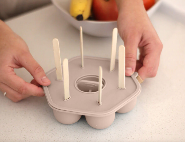 Cherub Baby Silicone Freezer Tray & Popsicle Molds - Sand