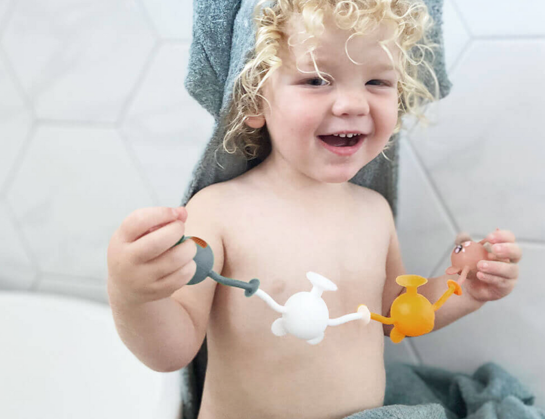 Cherub Baby SILICONE SUCTION TODDLER BATH TOYS 12PK – ENTIRE ZOO COLLECTION - PASTEL