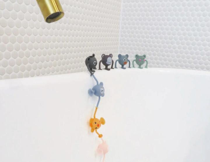 Cherub Baby SILICONE SUCTION TODDLER BATH TOYS 12PK – ENTIRE ZOO COLLECTION - PASTEL