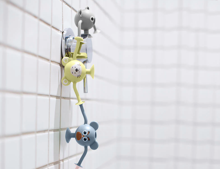 Cherub Baby SILICONE SUCTION TODDLER BATH TOYS 12PK – ENTIRE ZOO COLLECTION - PASTEL