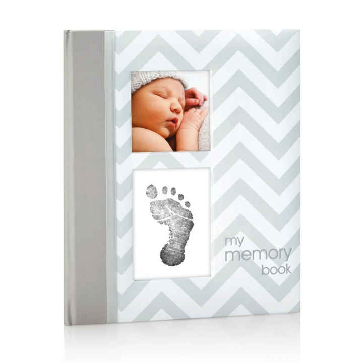 Pearhead Chevron Baby Book Chevron - Grey