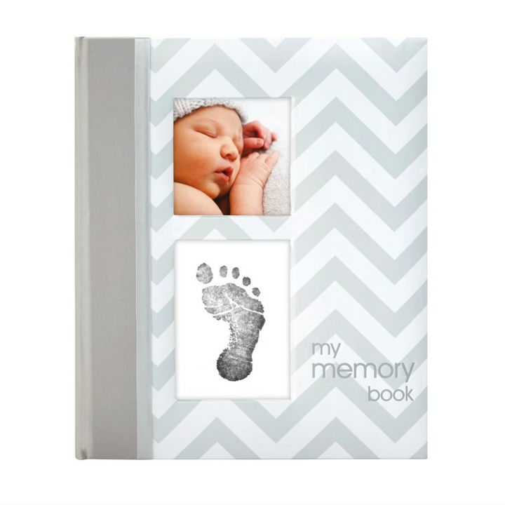 Pearhead Chevron Baby Book Chevron - Grey