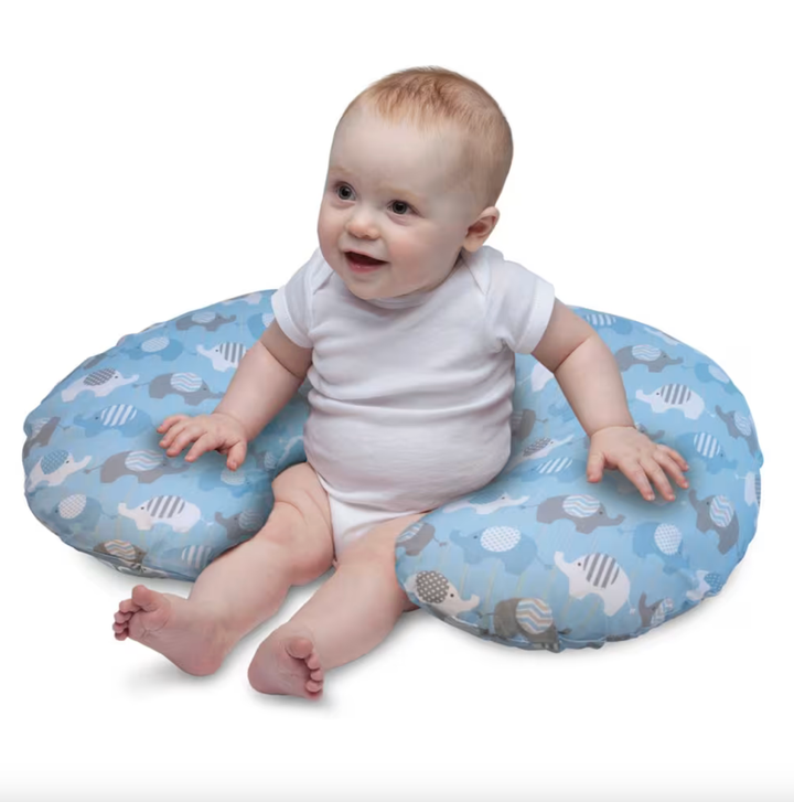 CHICCO NURSING Boppy: Pillow - Blue Elephants Boxed