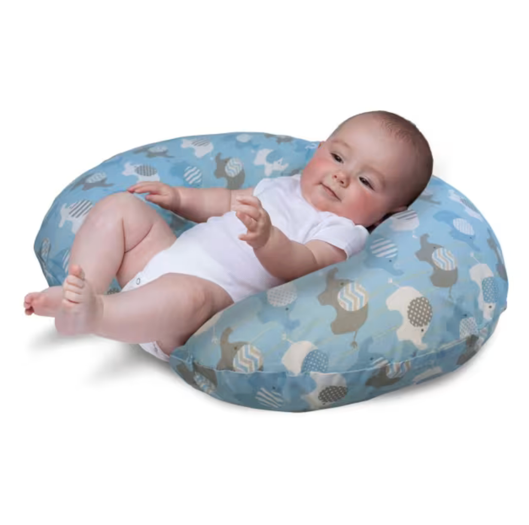 CHICCO NURSING Boppy: Pillow - Blue Elephants Boxed
