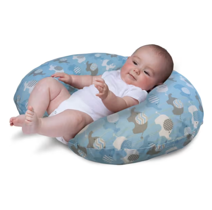 CHICCO NURSING Boppy: Pillow - Blue Elephants Boxed