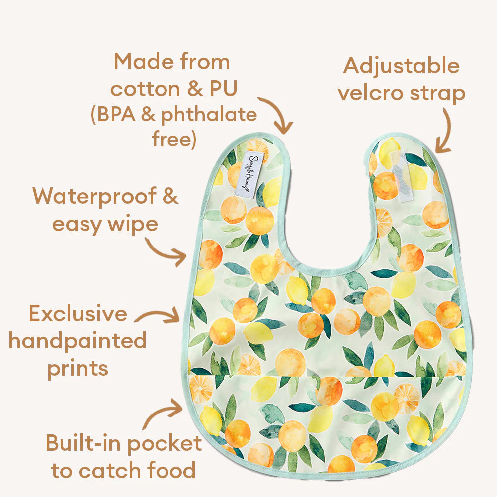 Snuggle Bib Waterproof - Citrus Squeeze