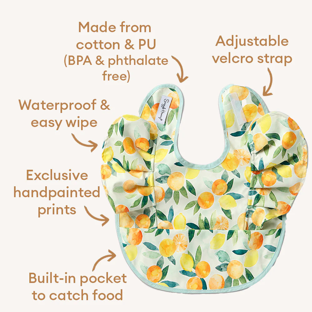 Snuggle Bib Waterproof - Citrus Squeeze Frill