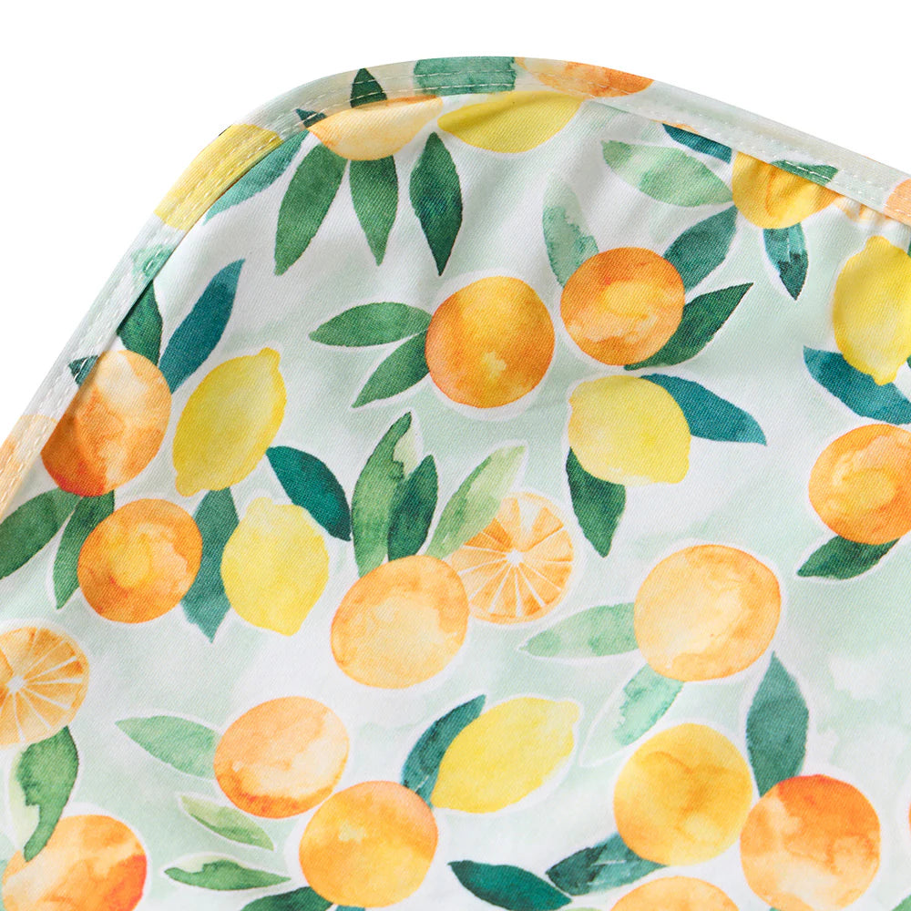 Organic Jersey Wrap & Beanie Set - Citrus Squeeze