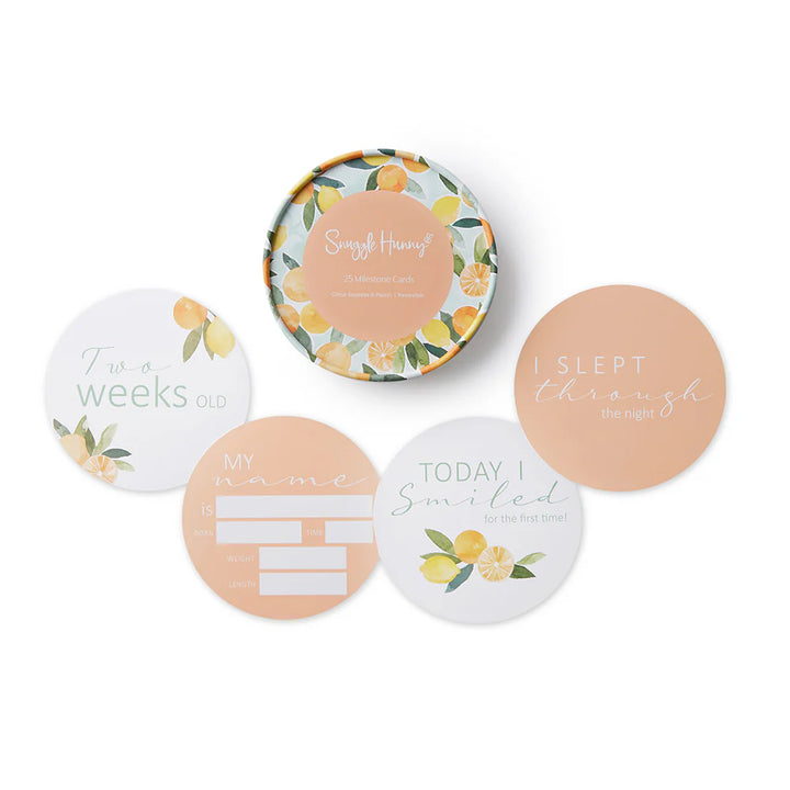 Reversible Milestone Cards - Citrus Squeeze & Peach