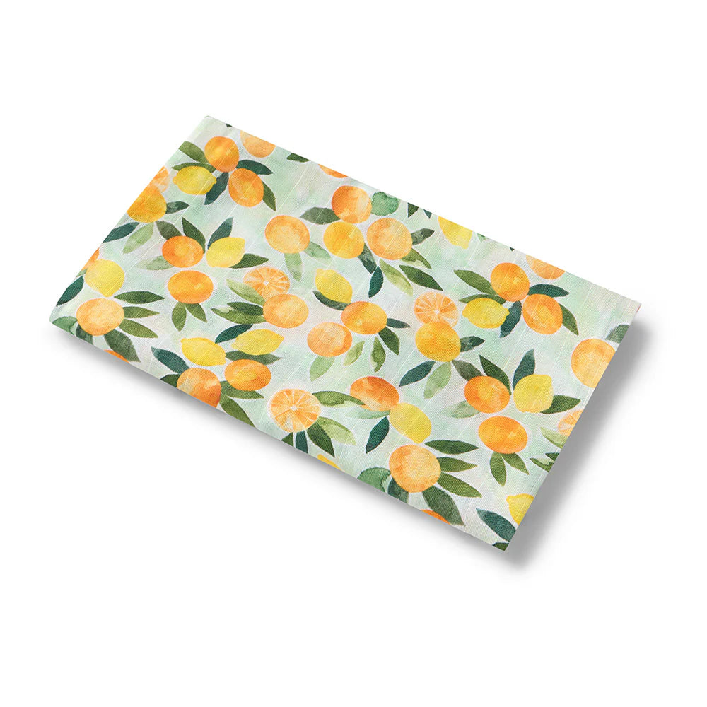 Organic Muslin Wrap - Citrus Squeeze