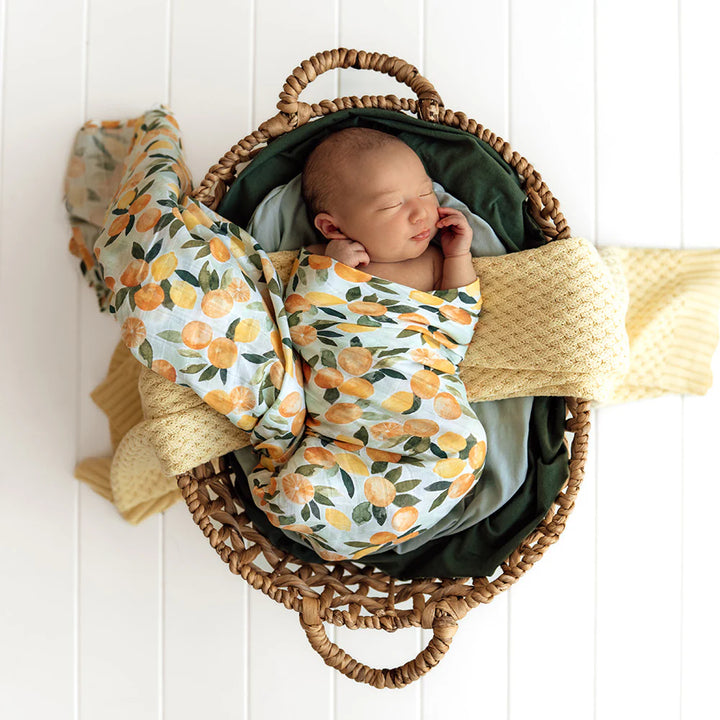 Organic Muslin Wrap - Citrus Squeeze