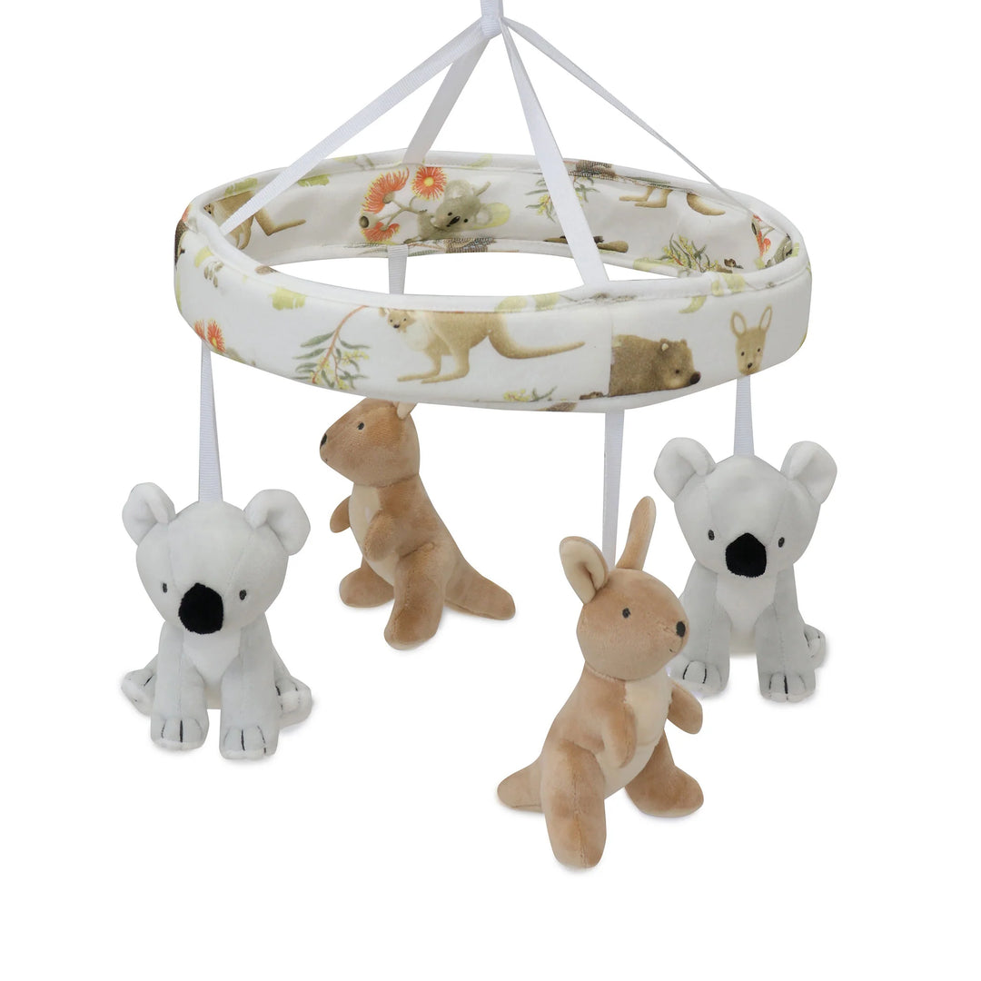 Bubba Blue Aussie Animals Musical Mobile - OATMEAL