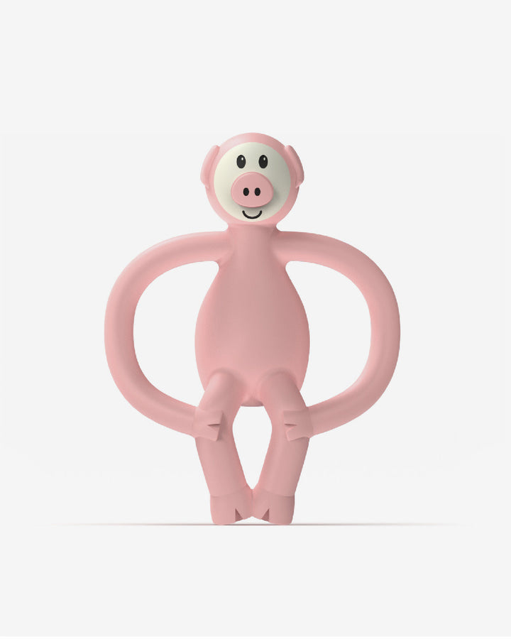Matchstick Monkey Animal Teether-Pig Anti Microbial
