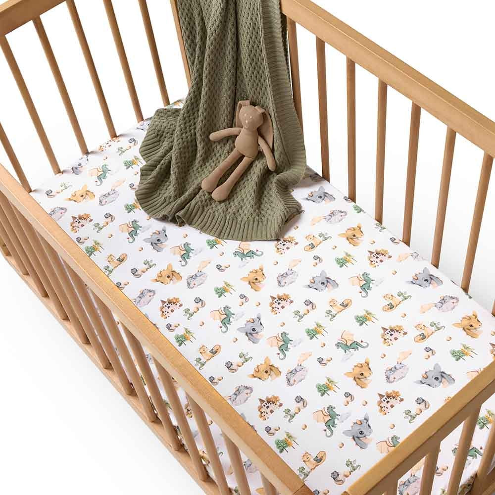 Fitted Cot Sheet Dragon