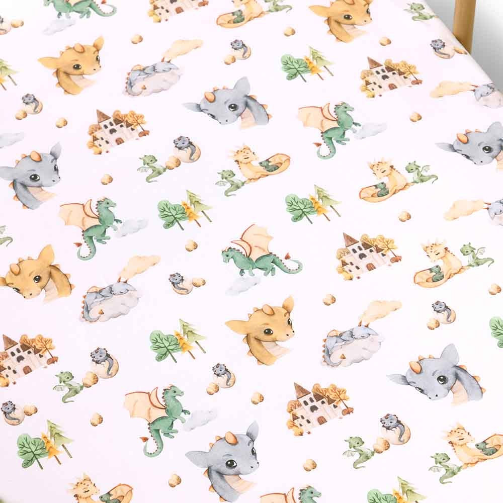 Fitted Cot Sheet Dragon