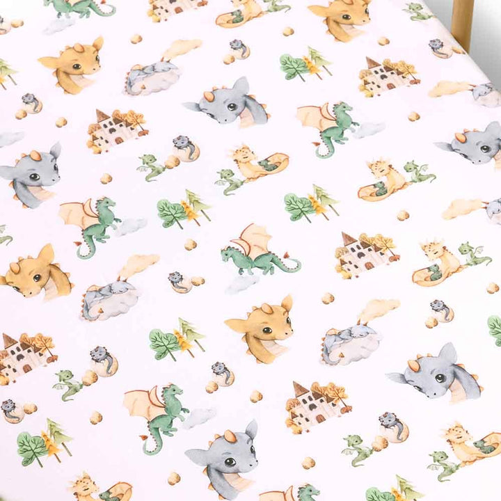 Fitted Cot Sheet Dragon