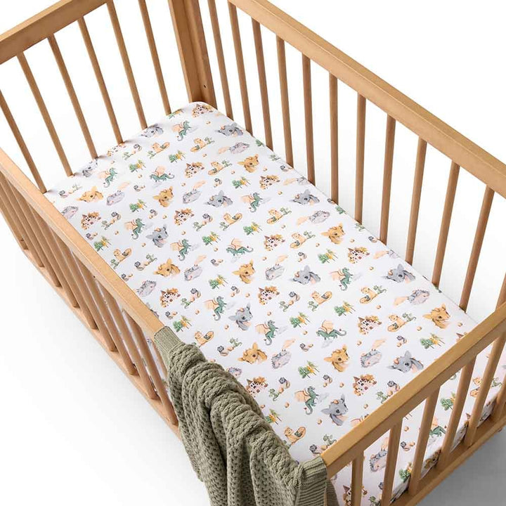 Fitted Cot Sheet Dragon