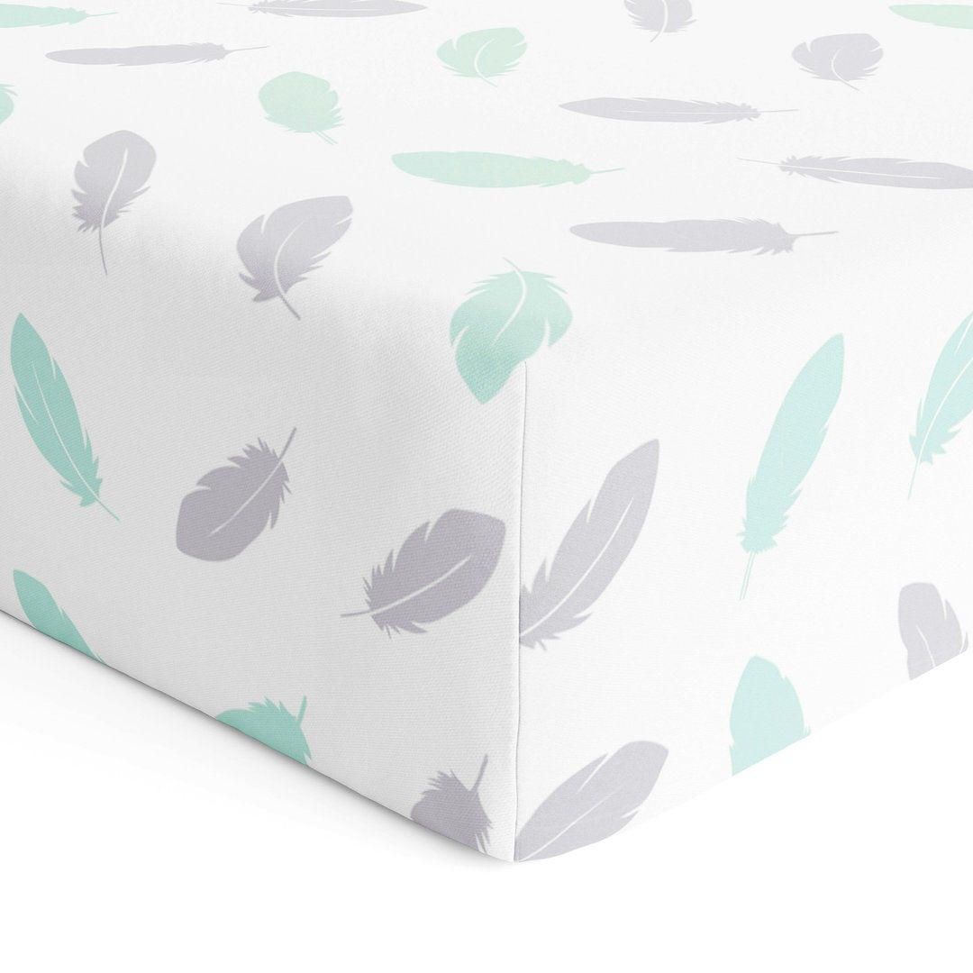 New Organic Feathers Cot Fitted Sheet