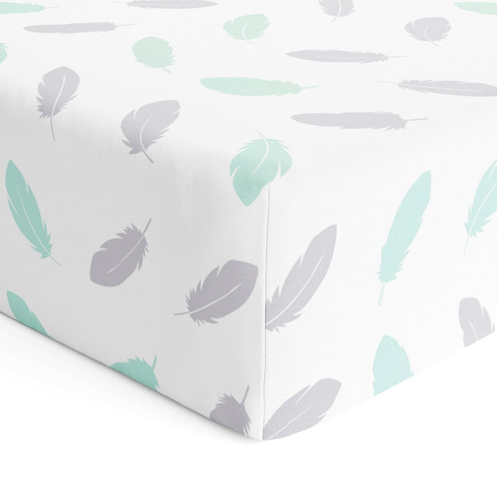 New Organic Feathers Cot Fitted Sheet