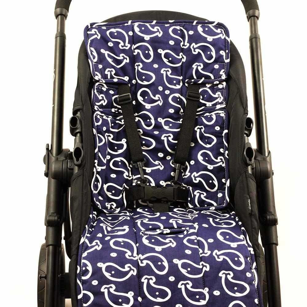 Outlookbaby Pram Liner  Blue Whale