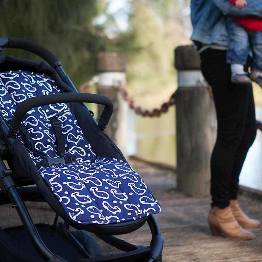 Outlookbaby Pram Liner  Blue Whale