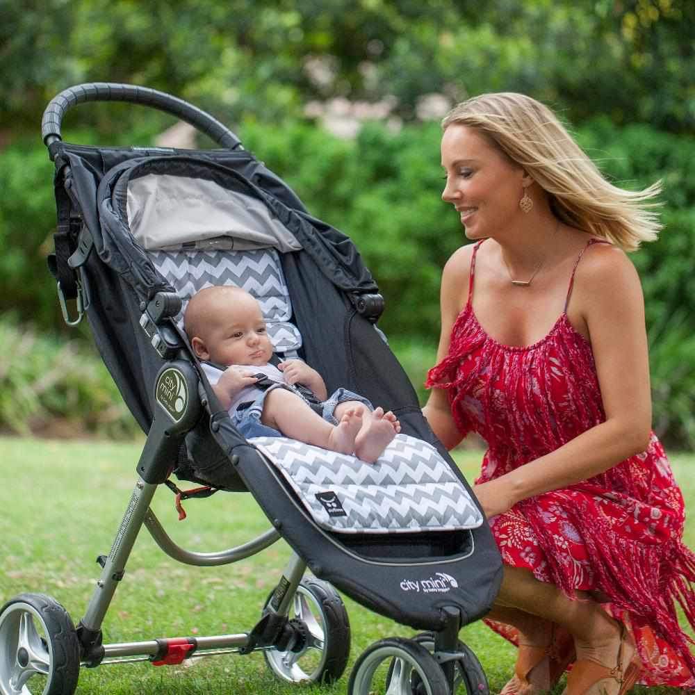 Outlookbaby Pram Liner- Grey Chevron