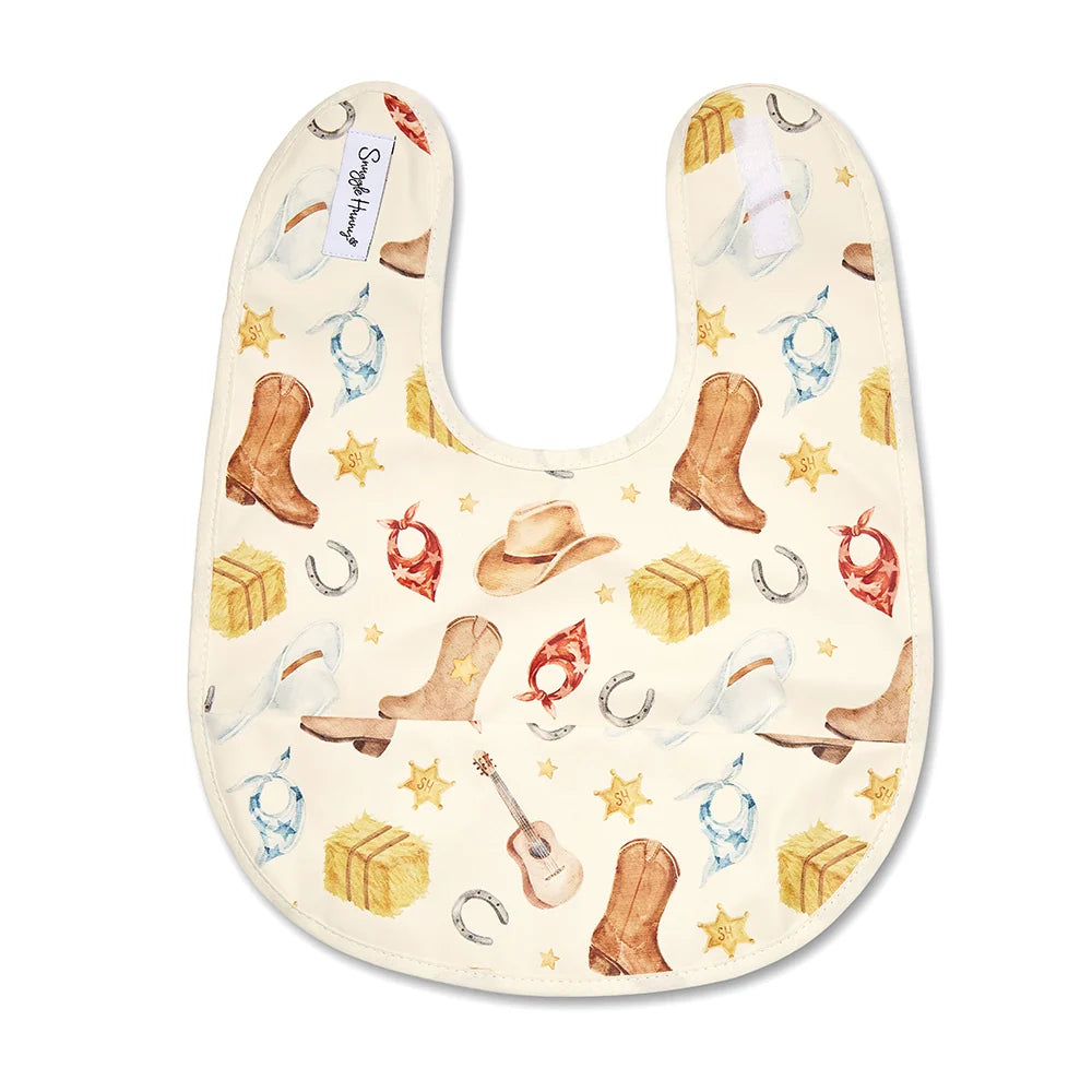 Snuggle Bib Waterproof - Cowboys