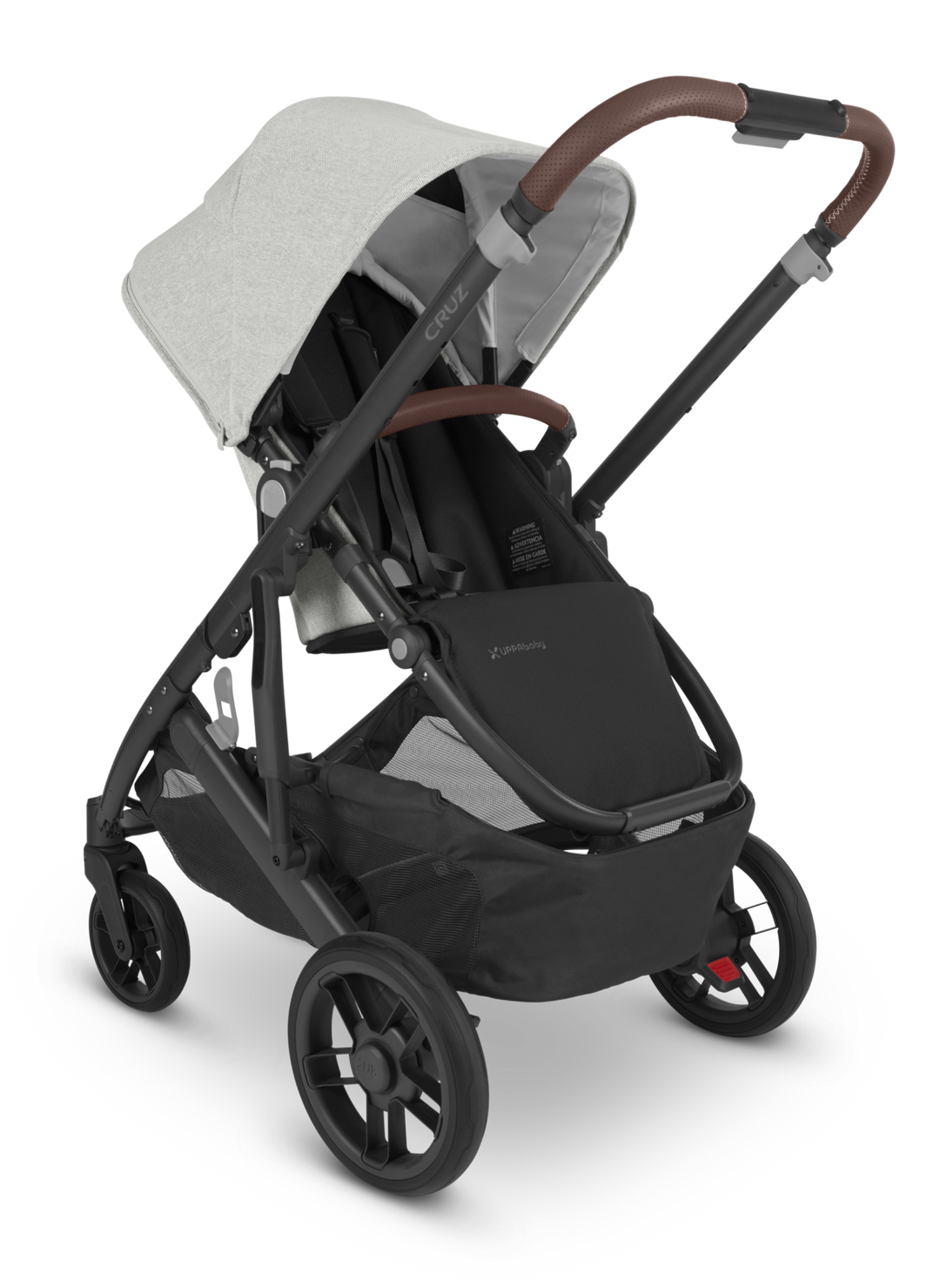 UPPAbaby CRUZ V2 Stroller ANTHONY (White & Grey Chenille/Carbon/Chestnut Leather)